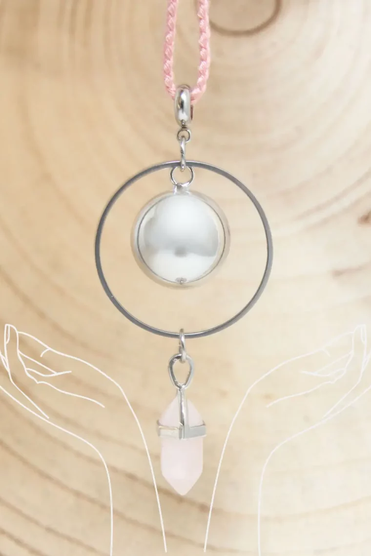 Chiama Angeli con Punta di Quarzo Rosa